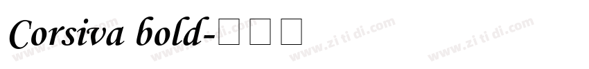 Corsiva bold字体转换